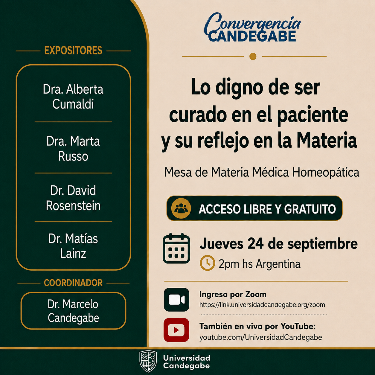 Lo digno de ser curado en el paciente y su reflejo en la Materia Médica